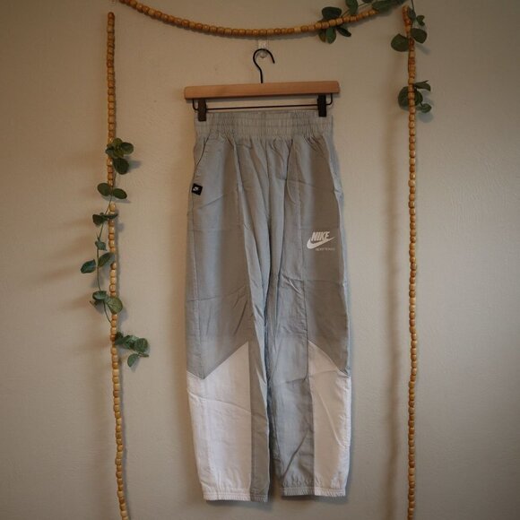 Nike Kids Straight Leg Colorblock Gray Track Pants Size Large - Picture 2 of 7